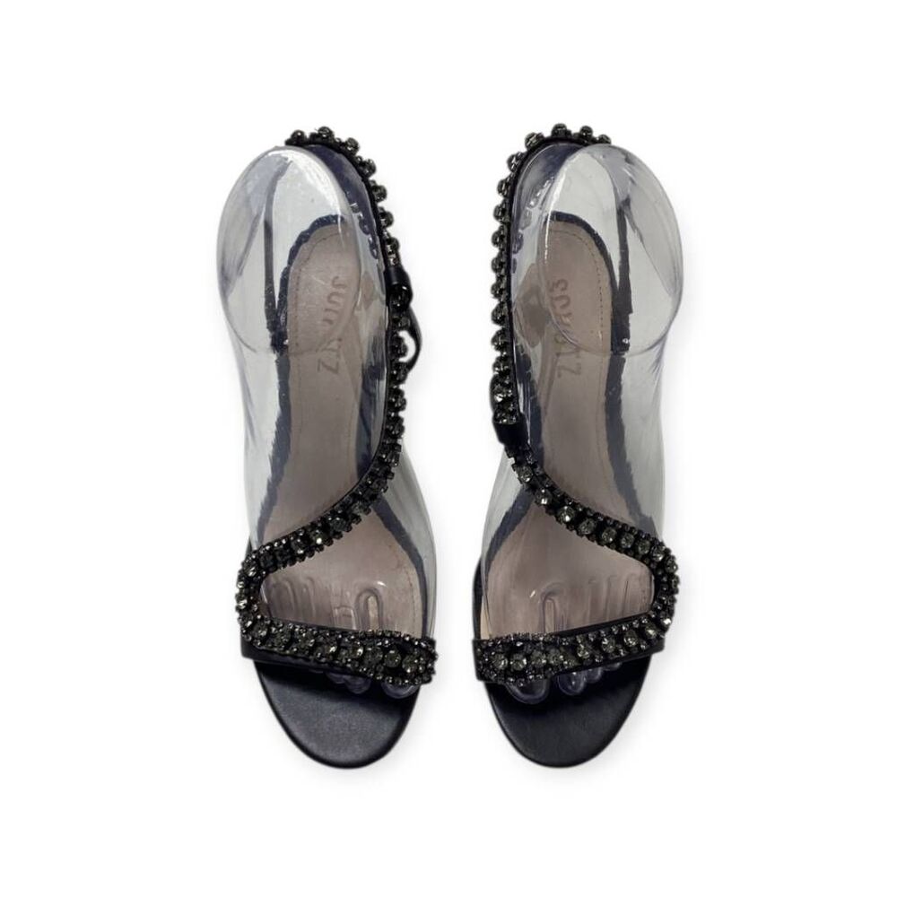 SCHUTZ Black Jeweled Strappy Heels